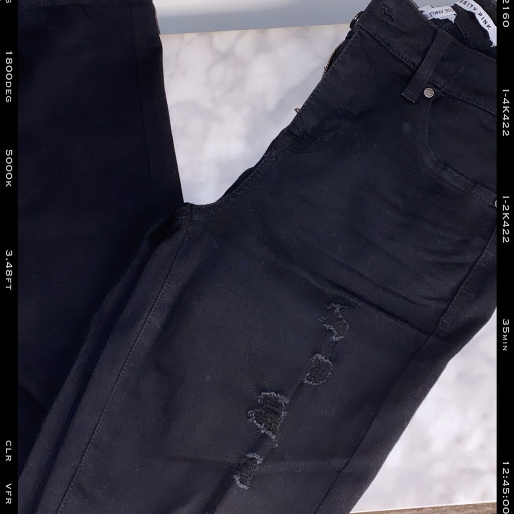 Black Ripped Jeans - Size 3